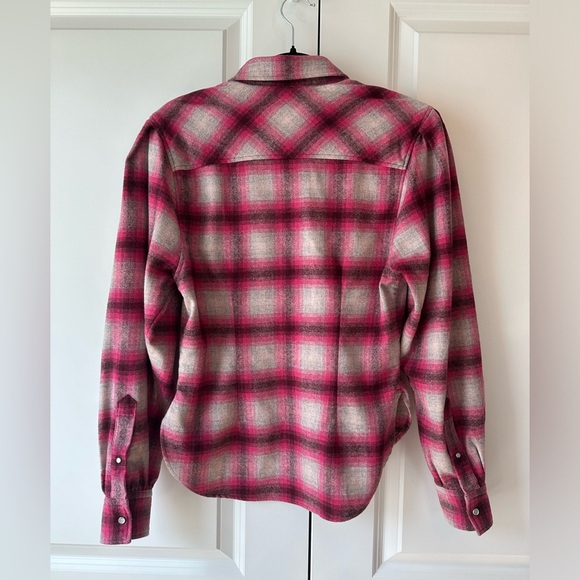 Isabel Marant Etoile Reosi Plaid Button-Down Top (Size 34/2) - Picture 4 of 11